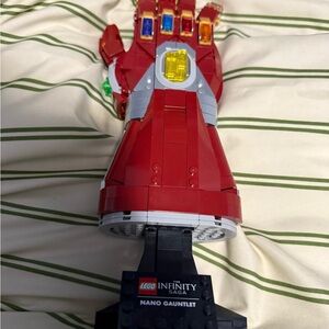 LEGO Infinity Saga Nano Gauntlet - Vibrant Red with Colorful Gems